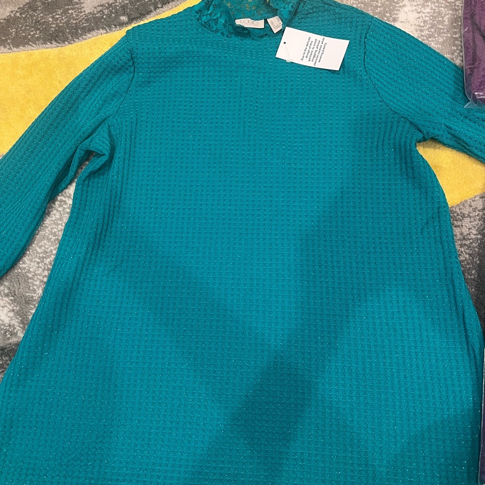 Teal Long Sleeve Top(QVC)